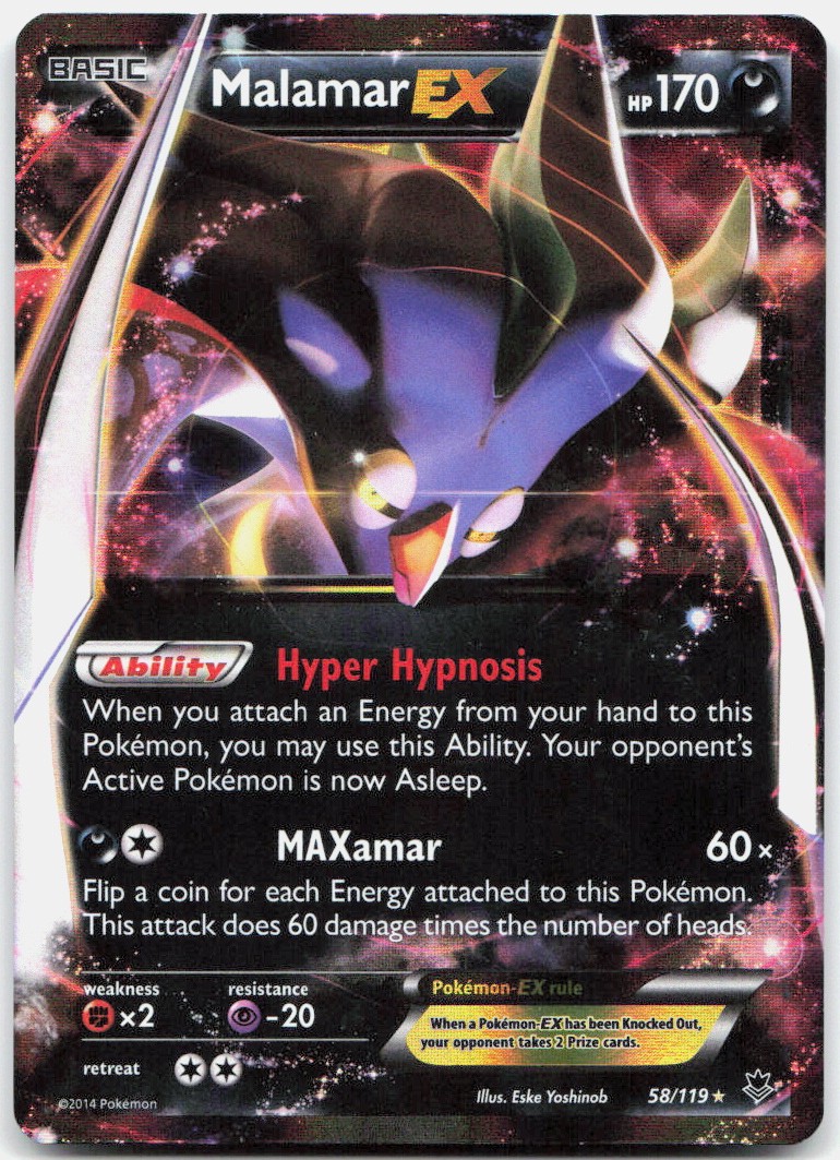 Pokemon TCG Malamar EX 58/119 XY - Phantom Forces 2014 MP