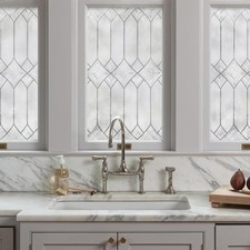 Regent Window Privacy Film by Artscape - Textured Leaded Glass Design, Static Cl