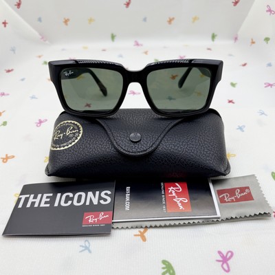 Ray-Ban RB2191 90131 Inverness Polished Black/Green Classic G-15 54mm Sunglasses
