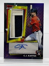 Topps 2026 Finest C.J. Kayfus Cleveland Guardians RC Auto Patch Relic RPA-CK /75
