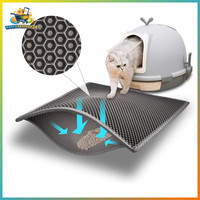 Katzenklo Matte 61X38 Cm Wasserdicht Waben Design FüR Katzentoilette