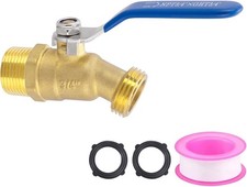 3/4" Brass Hose Bibb, Male NPT X Garden Hose Thread, 1 Pack