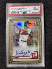 2020 Bowman Draft - Chrome Draft Picks Autographs Petey Halpin #CDA-PH Gold...