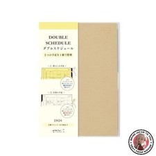 NEW Midori Double Schedule Planner 2026 B6 Monthly Beige 22382006 Starting