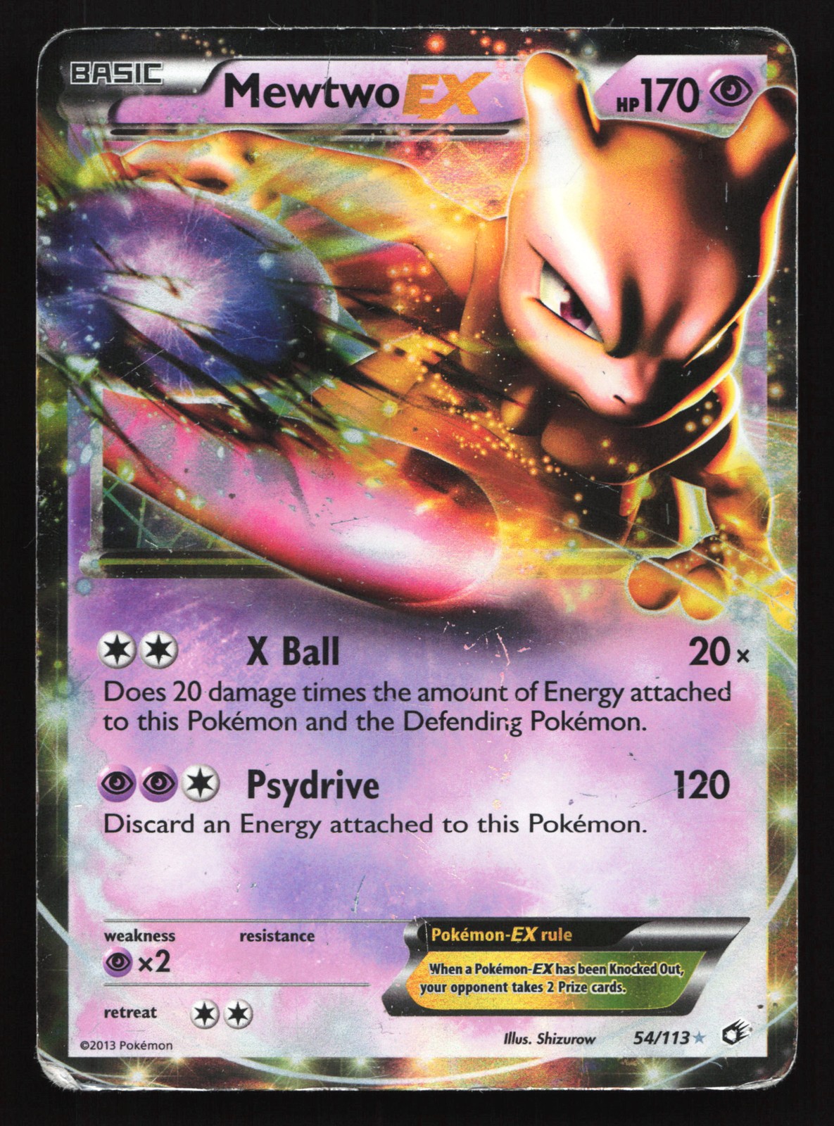 Mewtwo EX 54/113 Legendary Treasures Ultra Rare Pokemon Card
