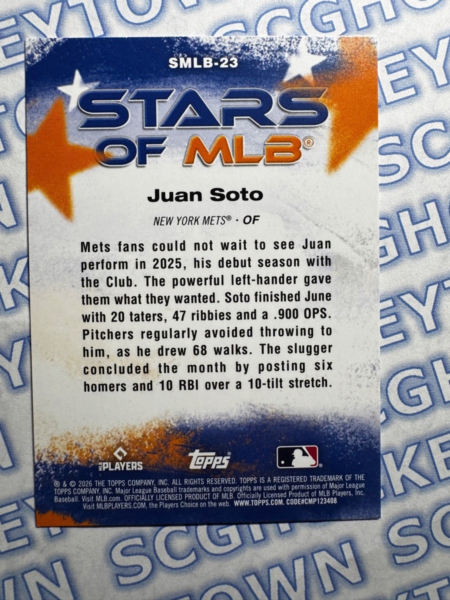 2026 Topps Series 1 - Stars Of The MLB - Juan Soto #SMLB-23 | eBay