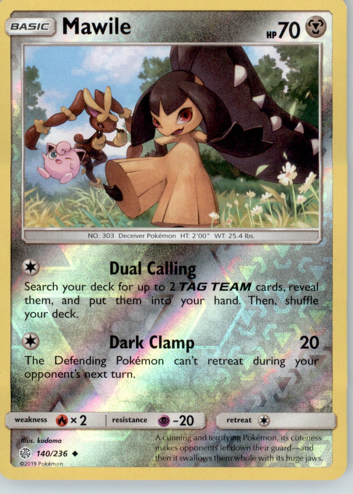 Mawile - SM - Cosmic Eclipse - Reverse Holo LP - #140/236