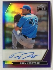 2026 Leaf Metal Trey Yesavage Auto Rookie Purple Prism Toronto Blue Jays #3/7