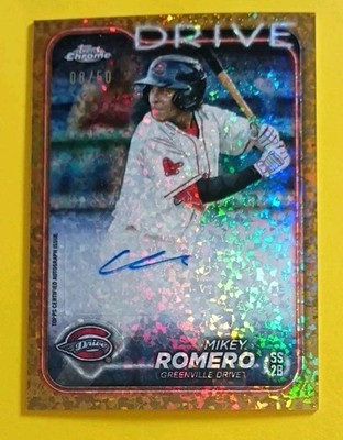 2024 Pro Debut Chrome Gold Mini-Diamond Refractor 8/50 Mikey Romero Auto AU