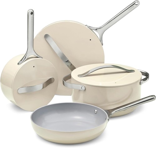 Set di pentole antiaderenti in ceramica (12 pezzi) pentole, padelle, coperchi e portaoggetti cucina - Foto 14 di 76