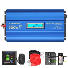 Power Inverter 2000w DC 12V to AC 120V ETL UL458 Modified Sine Wave Inverter ...