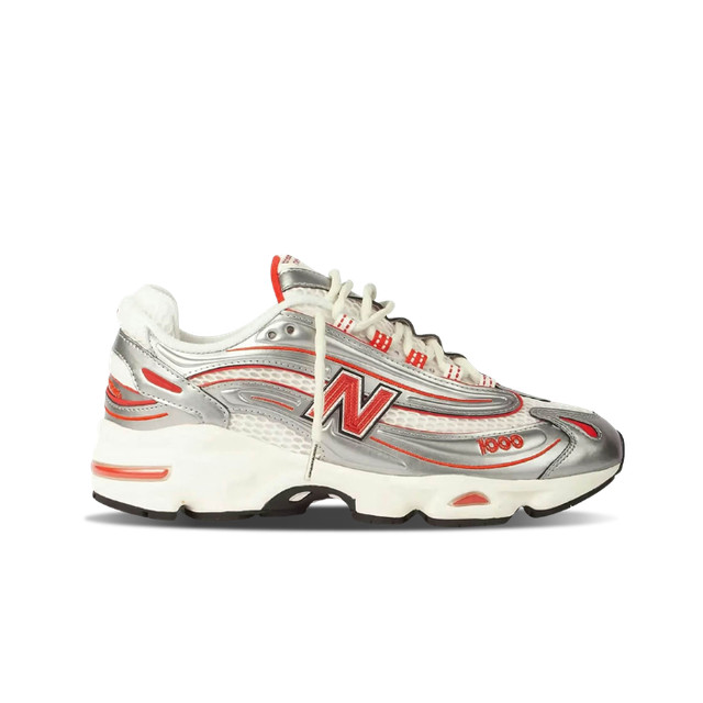 New Balance 1000 thisisneverthat Metallic Silver Red Sneakers