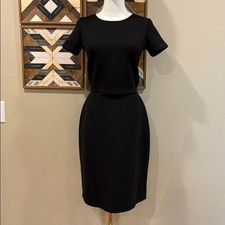 Vintage Ralph Lauren Felted Wool Skirt Dark Grey 6 As-Is 