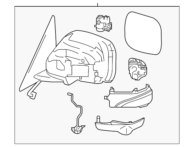 Genuine Nissan Door Mirror Assembly - Right-Hand 96301-6JL2A