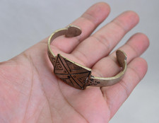 Handmade Tuareg Berber Metal Cuff Bracelet Ethnic Tribal Bangle, Bohemian Jewe