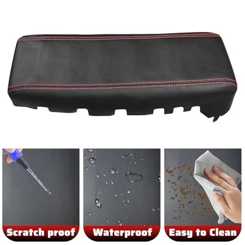 Center Console Armrest Cover for Chevy Equinox & GMC Terrain 2010-2017, Leather - Image 3 of 4