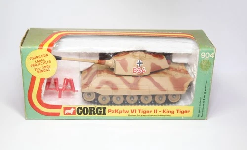 Corgi 904 PzKpwfw VW Tiger II King Tiger Tank In Original Box - Very Near Mint