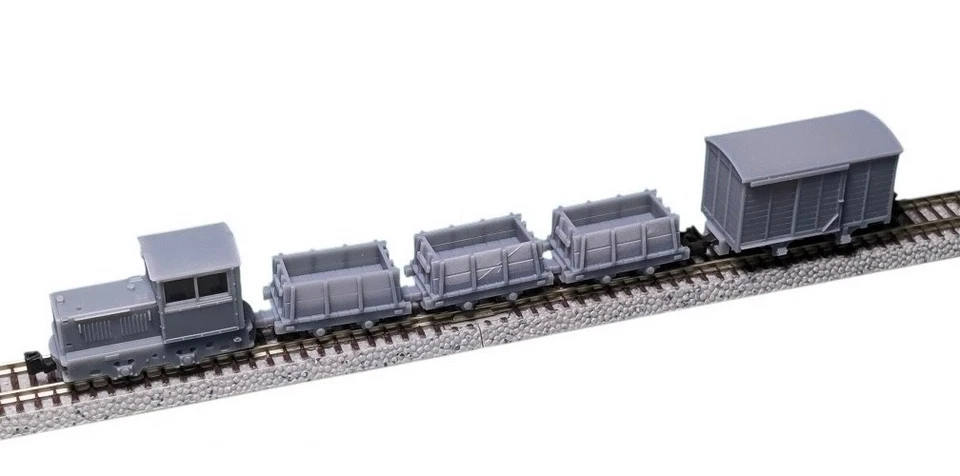 Nn3/Nm TMW Whitcomb Locomotive, Boxcar & Dump Cars Set Kit 6.5mm Narrow Gauge - Image 2 of 4