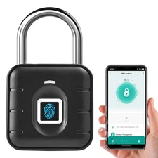 Fingerprint Padlock, Intelligent fingerprint padlock, IP67 Waterproof Smart Anti
