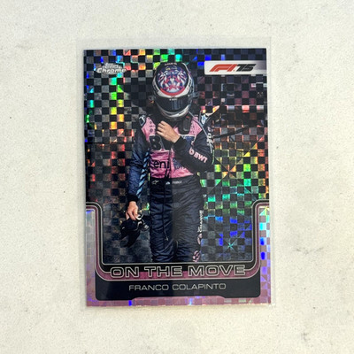 2025 Topps Chrome F1 #187 Franco Colapinto Checker Flag Refractor On The Move