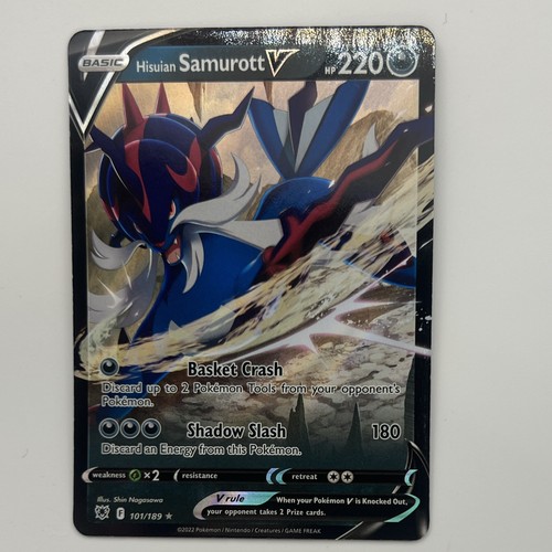 Pokémon TCG Hisuian Samurott v Astral Radiance, Sword & Shield Holo Card 101/189