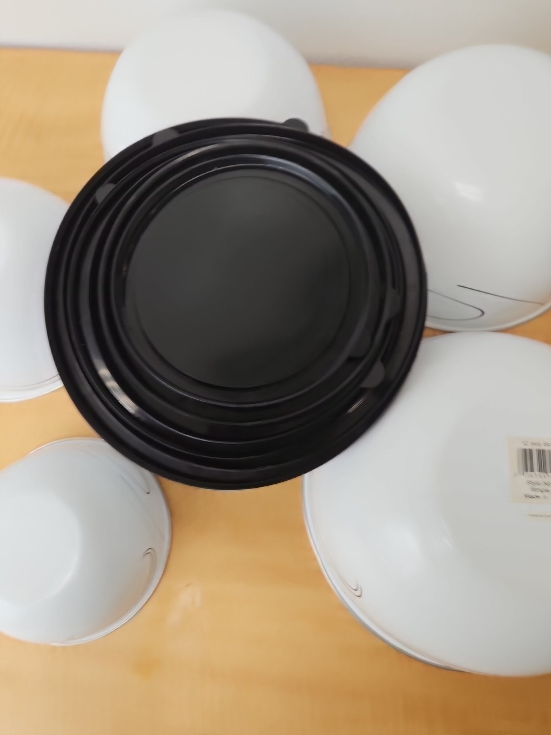 12-Piece Reston Lloyd Metal Nesting Bowl Set, "Simple Lines" bowls lids 44237