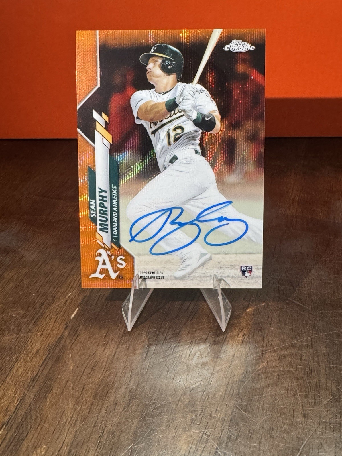 2020 Topps Chrome Rookie Autographs Sean Murphy #RA-SM Orange WaveRefractor /25