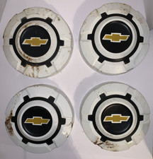 1969 - 1975 Chevy C10 Truck 12 Ton Dog Dish 10 12 Hubcaps 15 White Set Of 4