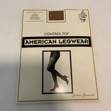 American Legwear Control Top Beige Pantyhose Size Medium New Vintage
