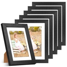 5x7 Picture Frame Set of 6 with Shatter-Resistant HD Plexiglass - Use as 4x6 ...