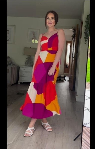 Women Dress Multicolor Viscose 44 / XXL / 52