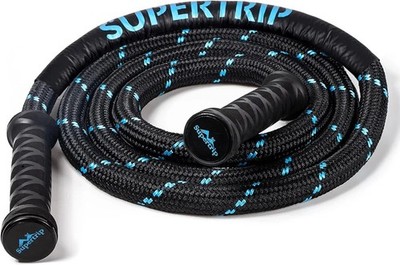 SUPERTRIP Heavy Duty gewichtetes Springseil Boxen Fitnessstudio Fitness Springen, 9,8 Fuß 3,4 Pfund