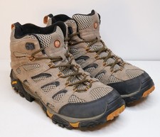 Merrell Moab Mens 11.5 Ventilator Mid 5" Vibram Walnut Hiking Shoes Boots J86593