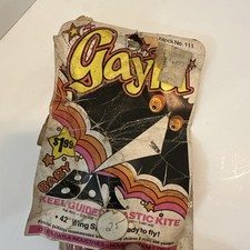 1975 Gayla 42" Baby Bat Kite - Made In USA - Vintage New in packaging