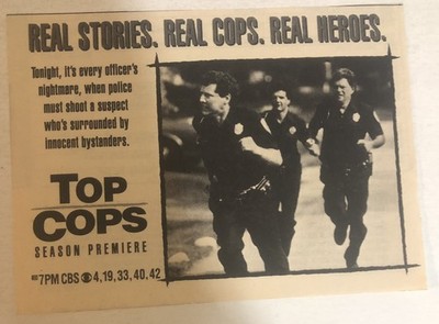 Top Cops Series Premiere Tv Series Print Ad Tpa33