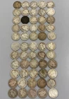 55 US 90% Silver circ Barber 25c mixed dates L25102