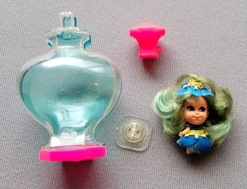 vintage  1967 Mattel Liddle Kiddles Kologne Doll Bluebell Blue Bell Complete HTF