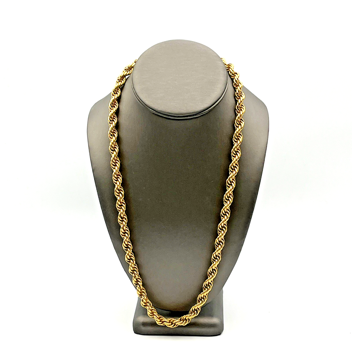G Italy 18k GP Gold Plated Large Rope Chain 23.5