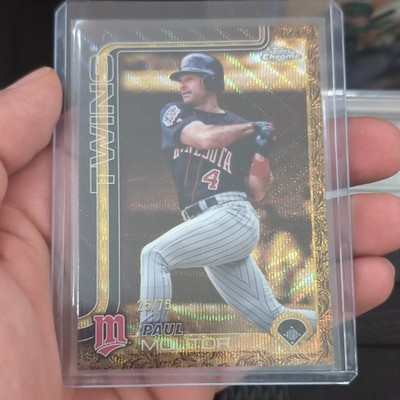 Topps Chrome 2025 Paul Molitor Minnesota Twins Topps Gilded /75 #10 MLB