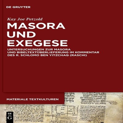 Masora und Exegese Petzold Deutsche Forschungsgemeinschaft Hardco