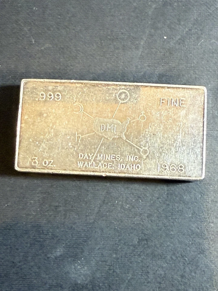 Super Rare no serial number W.H. Foster 3 oz  Silver Bars- DMI Day  Mines  - Image 2 of 3