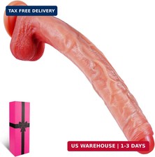 11.8" Ultra Soft Dual Density Silicone Realistic Long Thin Dildo for Women