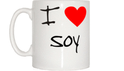 I Love Heart Soja Becher
