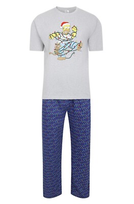 Christmas Pyjamas Mens Pjs M And S M&s Christmas Pajamas M And