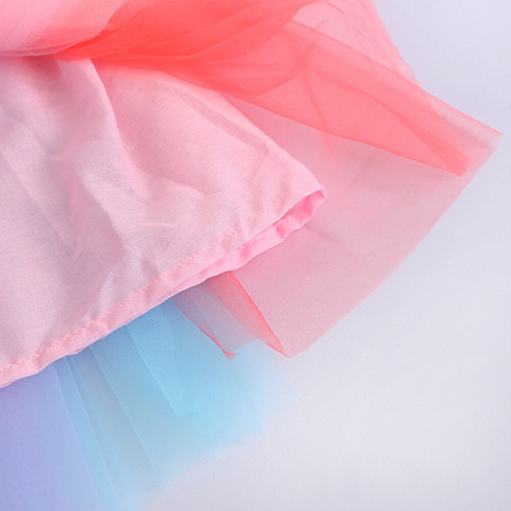 1 Set Unicorn Rainbow Skirt Childrens Clothing Girls Suits Kids 