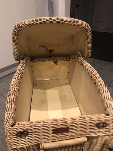 Sehr schöner alter Korb Puppenwagen Ellermann 50er J. Kinderwagen - Bild 7 von 9