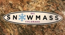 Snowmass Ski Sticker- Skiing Snowboarding Colorado Mountain Sports Burton
