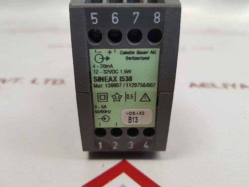 Camille Bauer Sineax I538 Transducer 12-32VDC 1.5W 50/60HZ 0-5A 4-20 MA - Picture 2 of 6