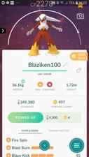 Pokémon Shiny Blaziken ( Two Charged Moves ) GO