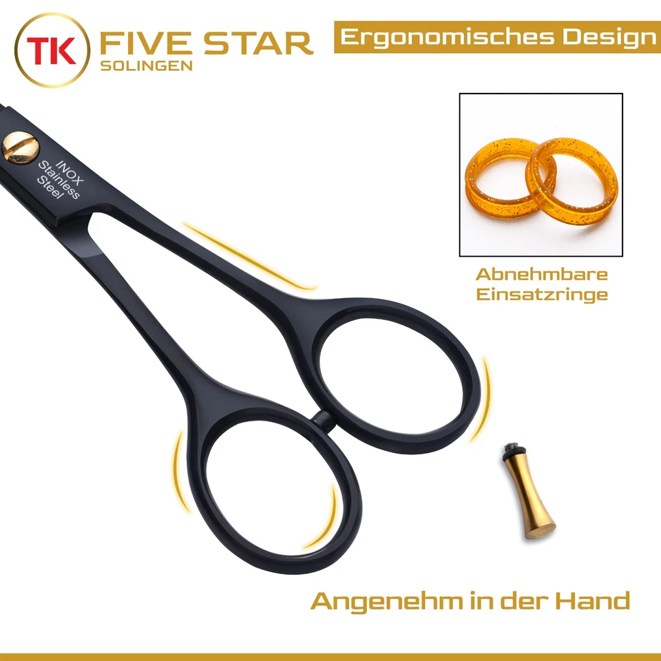 TK FIVE STAR SOLINGEN ® Vegas Profi 6'' extra scharfe Friseurschere Haarschere - Bild 3 von 4